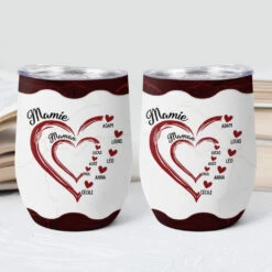 Mug Isotherme 355ml Personnalisé - Maman Mamie - Coeurs Rouges -Cadeau Plus 3831TFR2 verre a vin isotherme personnalise maman mamie coeurs rouges 3831T5H7A