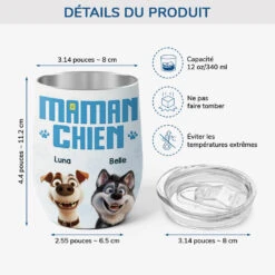 Mug Isotherme 355ml Personnalisé - Maman Chien/Papa Chien 3D - Design Cartoon 7 Mug Isotherme 355ml Personnalisé - Maman Chien/Papa Chien 3D - Design Cartoon -Cadeau Plus 3833TFR3 verre a vin personnalise avec couvercle maman chien papa chien 3d design cartoon 3833T5I5C