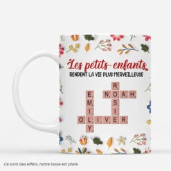 [Effet D'Impression 3D] Mug Imprimé Effet 3D - Les Enfants - Cadeau Mots-Croisés Personnalisé