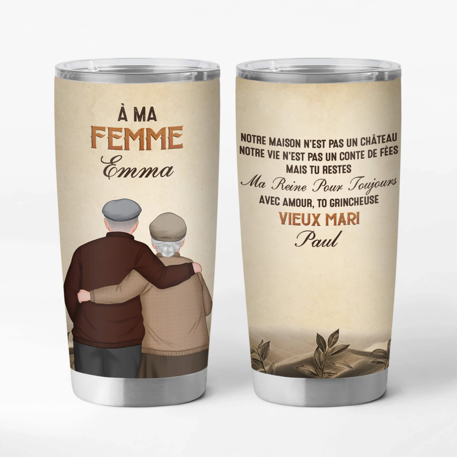 Mug Isotherme 590ml Personnalisé - À Ma Femme - À Mon Mari 3 Mug Isotherme 590ml Personnalisé - À Ma Femme - À Mon Mari