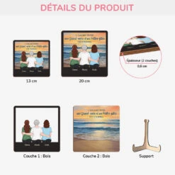 Plaque En Bois Personnalisée - L'amour Entre Mère Et Fille -Cadeau Plus 3864QFR3 plaque en bois personnalisee lamour entre mere et fille 3864qki7a