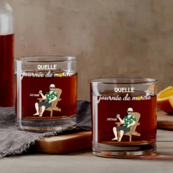Verre À Whisky Personnalisé - Journée De Merde - Homme