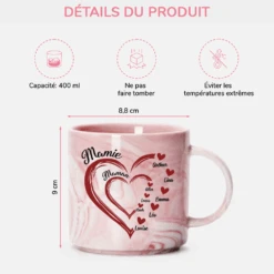Tasse Effet Marbre - Maman Mamie - Coeur Rouge -Cadeau Plus 3870MFR3 tasse effet marbre maman mamie coeur rouge 3870m9n5a