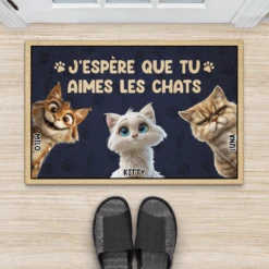 Paillasson Personnalisé - Aimer Les Chats -Cadeau Plus 3872DFR2 paillasson personnalise aimer les chats 3872DTN5D