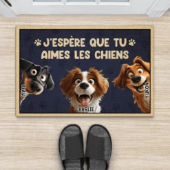 Paillasson Personnalisé - Aimer Les Chiens -Cadeau Plus 3872DFR2 paillasson personnalise aimer les chiens 3872DTN5C