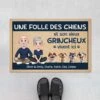 Paillasson Personnalisé - Une Folle Des Chiens Et Son Vieux Grincheux -Cadeau Plus 3887DFR1 paillasson personnalise une folle des chiens et son vieux grincheux 3887D6M0I