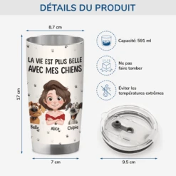 Mug Isotherme 590ml Personnalisé - La Vie Est Plus Belle Avec Les Chiens -Cadeau Plus 3903TFR3 mug isotherme 590ml personnalise la vie est plus belle avec les chiens 3903T5N0C 2