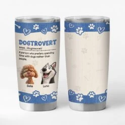 Chien Extraverti - Cadeau Personnalisé | Mug Isotherme 590 Ml Pour Amoureux Des Chiens