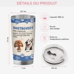 Chien Extraverti - Cadeau Personnalisé | Mug Isotherme 590 Ml Pour Amoureux Des Chiens -Cadeau Plus 3910TFR3 mug isotherme 590 ml personnalise chien extraverti 3910t3m5c