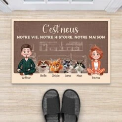 Paillasson Personnalisé C'est Nous - Dessin Animé 3D -Cadeau Plus 3915DFR2 paillasson personnalise cest nous dessin anime 3d 3915dtm0d