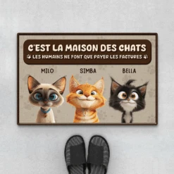 Paillasson Chat Personnalisé - Maison Des Chats