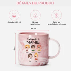 Tasse Effet Marbre Personnalisée - La Bande À Mamie - Design Cartoon Simple -Cadeau Plus 3943MFR3 tasse effet marbre personnalisee la bande a mamie design cartoon simple 3943M5T0A