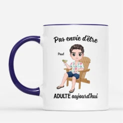Mug Personnalisé Pour Femme - Pas Envie D’Être Adulte -Cadeau Plus 3945MFR2 mug personnalise pour femme pas envie d etre adulte 3945mkk0a