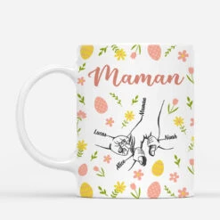Mug Personnalisé Pour Pâques - Mamie - Œufs Et Fleurs