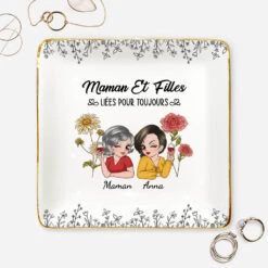 Coupelle Bijoux Personnalisée - Maman Et Fille - Jaune
