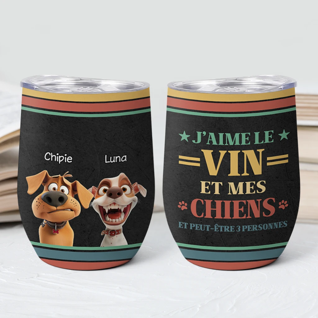 Mug Isotherme 355ml Personnalisé - Vin Et Chien 4 Mug Isotherme 355ml Personnalisé - Vin Et Chien – Image 2
