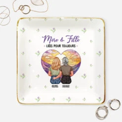 Coupelle Bijoux Personnalisée - Maman Et Fille Liées Pour Toujours