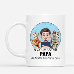 Mug Personnalisé Chat - La Bande À Papa - Design Cartoon