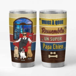Mug Isotherme 590ml Personnalisé - Super Papa Chien
