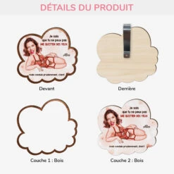 Clip Pare-Soleil De Voiture Personnalisé Pour Couple - Conduis Prudemment, Chéri -Cadeau Plus 4008GFR3 clip pare soleil de voiture personnalise pour couple conduis prudemment cheri 4008G5Q8G