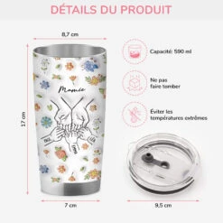 [Effet D'Impression 3D] Mug Isotherme 590ml Personnalisé - Maman - Fleurs Violettes -Cadeau Plus 4033TFR3 effet dimpression 3d mug isotherme 590ml personnalise maman fleurs violettes 4033T5I5A