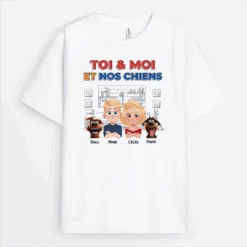 T-shirt Personnalisé Chien - Toi & Moi - Design Cartoon