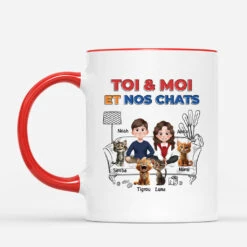 Mug Personnalisé Chat - Toi & Moi - Design Cartoon -Cadeau Plus 4038MFR2 mug personnalise chat toi moi design cartoon 4038MKH0D