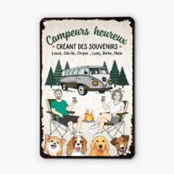 Plaque En Métal Personnalisée Avec Chien - Campeurs Heureux -Cadeau Plus 4051EFR2 plaque en metal personnalisee avec chien campeurs heureux 4051e840c