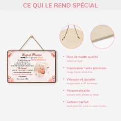 Plaque En Bois Personnalisée Avec Photo À Suspendre - Chère Maman -Cadeau Plus 4055QFR4 plaque en bois personnalisee avec photo a suspendre chere maman 4055q8n5a