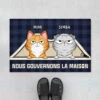 Paillasson Personnalisé - Nous Gouvernons La Maison - Chats Sous Tapis -Cadeau Plus 4061DFR1 paillasson personnalise nous gouvernons la maison chats sous tapis 4061dkq0d