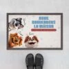 Paillasson Chien Personnalisé - Nous Gouvernons La Maison - Design Humour -Cadeau Plus 4066DFR1 paillasson chien personnalise nous gouvernons la maison design humour 4066d9t5c