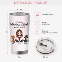 Mug Isotherme 590ml Personnalisé - Cette Maman Chat Appartient À - Design Cartoon -Cadeau Plus 4071TFR3 mug isotherme 590ml personnalise cette maman chat appartient a design cartoon 4071t8i0d