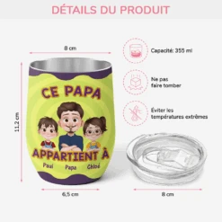 [Effet D'Impression 3D] Mug Isotherme 355ml Personnalisé - Ce Papa Appartient À - Vert Et Violet -Cadeau Plus 4073TFR3 effet dimpression 3d mug isotherme 355ml personnalise ce papa appartient a vert et violet 4073t3i0b