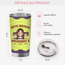 [Effet D'Impression 3D] Mug Isotherme 590ml Personnalisé - Ce Papa Appartient À - Vert Et Violet -Cadeau Plus 4073TFR3 effet dimpression 3d mug isotherme 590ml personnalise ce papa appartient a vert et violet 4073t3i0a