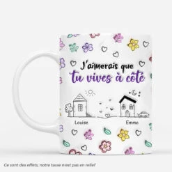 [Effet D'Impression 3D] Mug Personnalisé Meilleure Amie - Juste À Côté