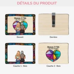 Clip Pare-soleil De Voiture Personnalisé - Maman Et Fille -Cadeau Plus 4087GFR3 clip pare soleil de voiture personnalise maman et fille 4087gkh5a