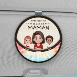 Clip Pare-soleil De Voiture Personnalisé - Profiter De La Vie De Maman
