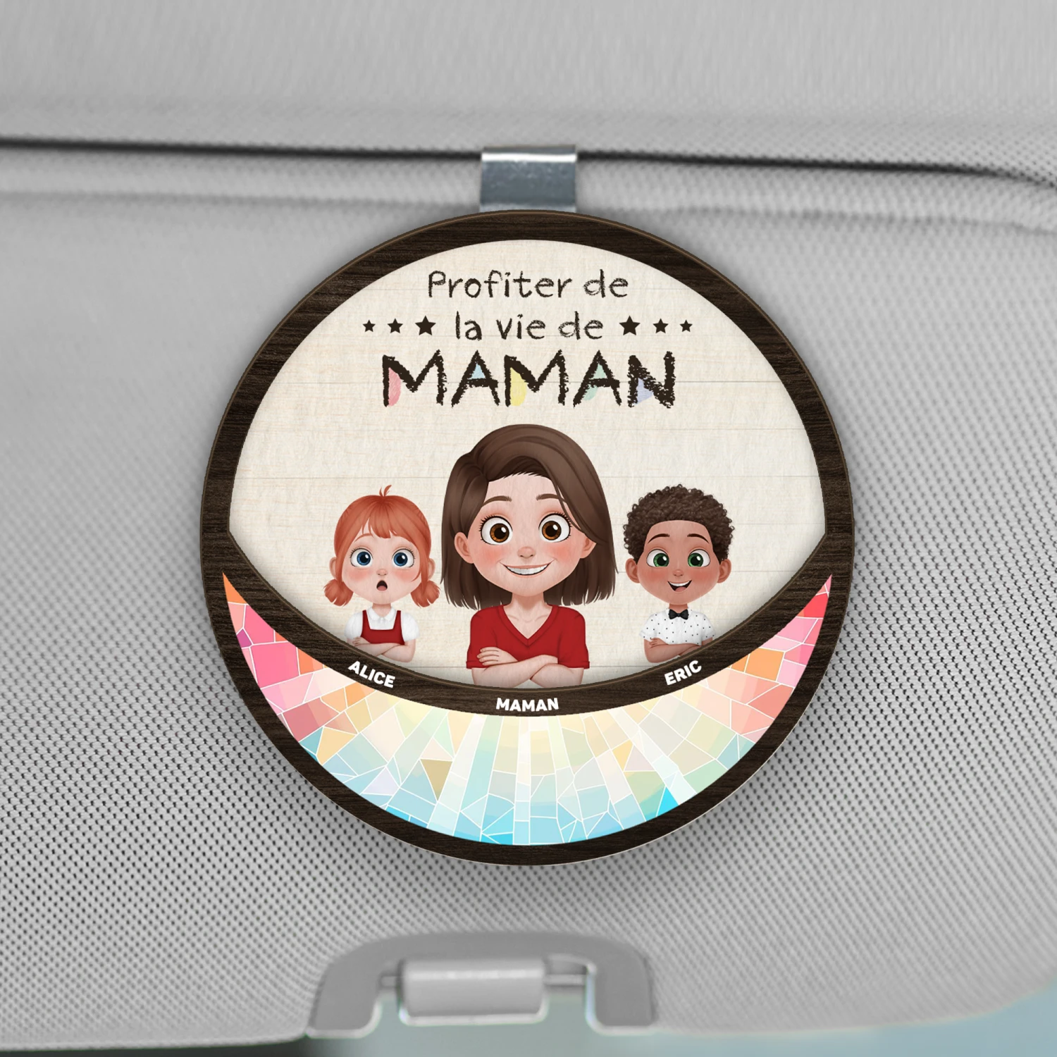 Clip Pare-soleil De Voiture Personnalisé - Profiter De La Vie De Maman 3 Clip Pare-soleil De Voiture Personnalisé - Profiter De La Vie De Maman