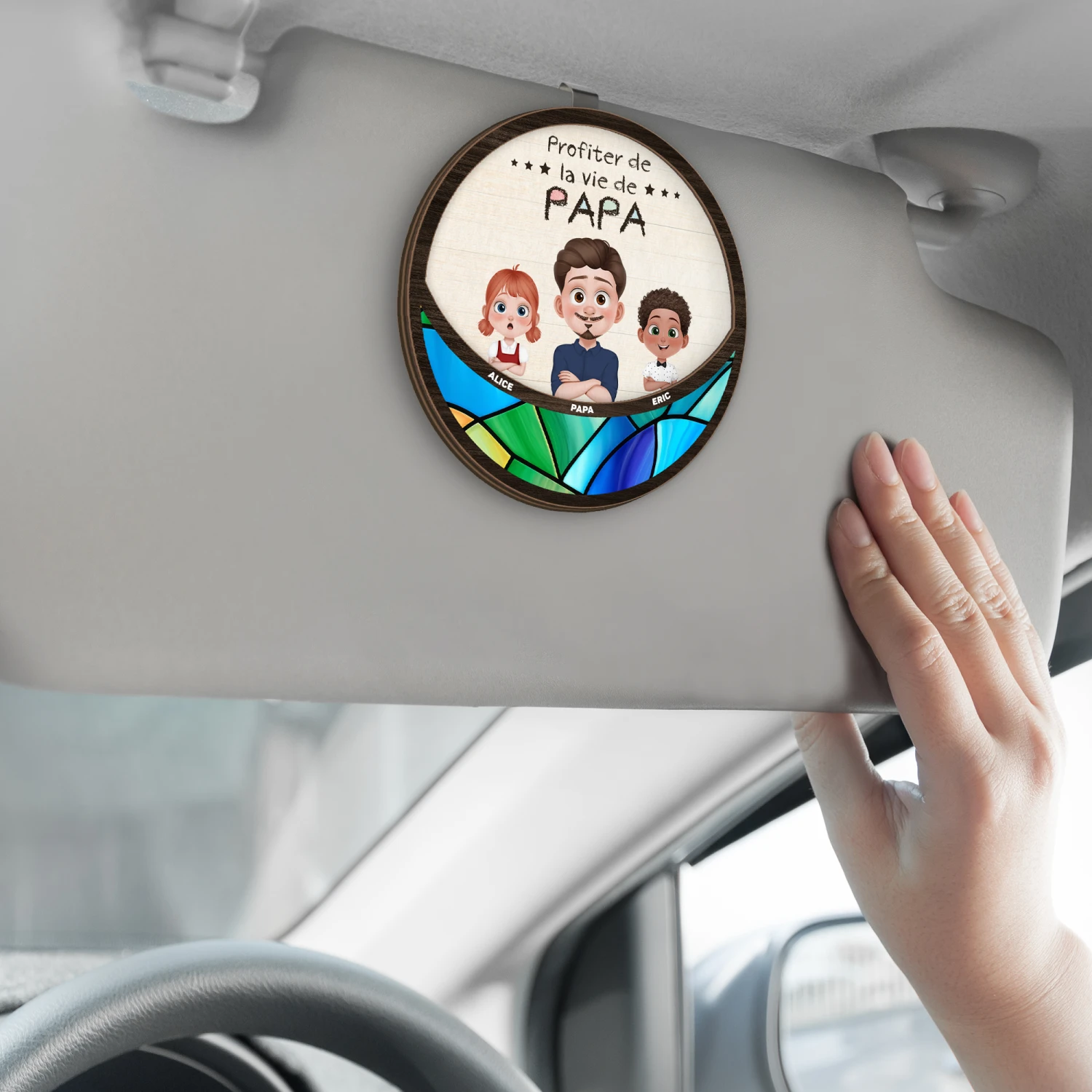 Clip Pare-soleil De Voiture Personnalisé - Profiter De La Vie De Maman 4 Clip Pare-soleil De Voiture Personnalisé - Profiter De La Vie De Maman – Image 2