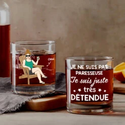 Verre À Whisky Personnalisé Femme - Je Ne Suis Pas Paresseuse