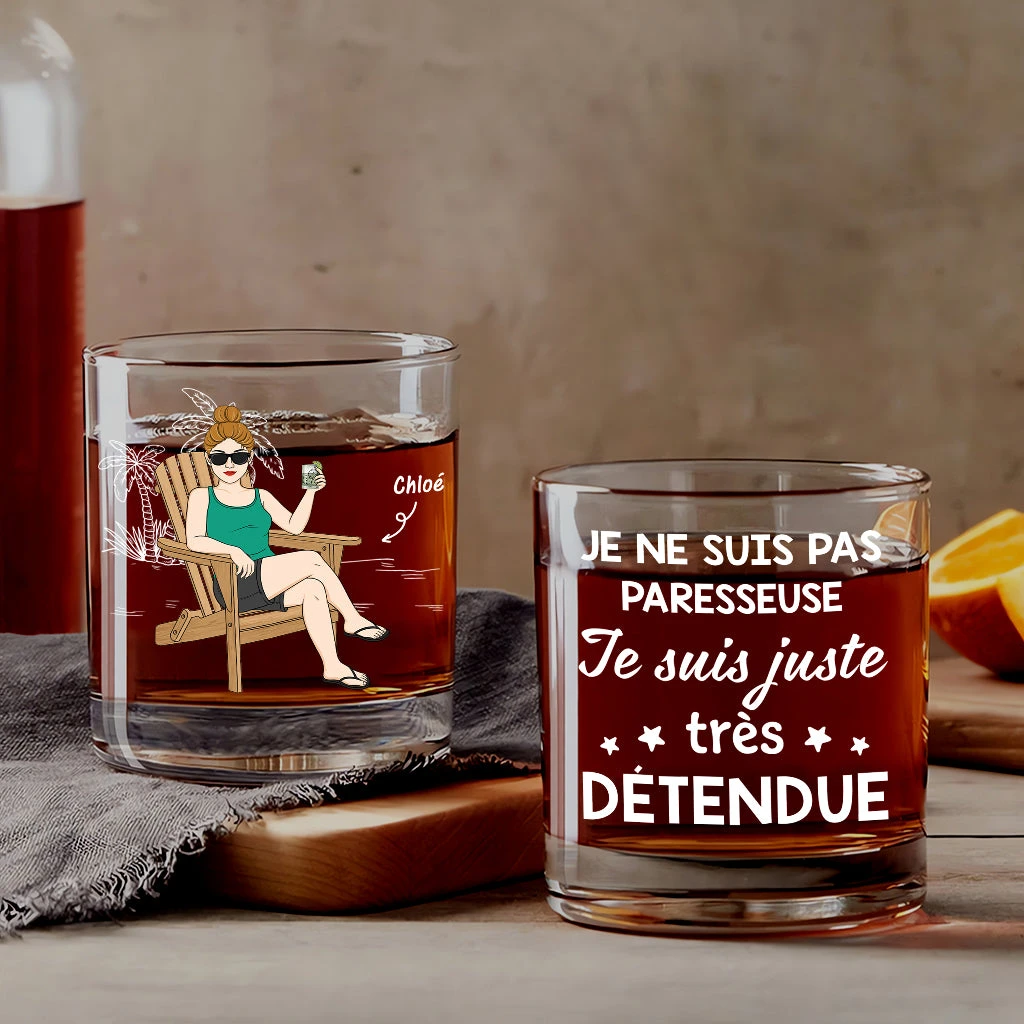 Verre À Whisky Personnalisé Femme - Je Ne Suis Pas Paresseuse 3 Verre À Whisky Personnalisé Femme - Je Ne Suis Pas Paresseuse