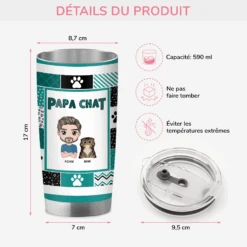 Mug Isotherme 590ml - Papa Chat - Patchwork De Pattes -Cadeau Plus 4123TFR3 mug isotherme 590ml maman chien patchwork de pattes 4123ttn8c 9f85ae12 1b98 465b bf2a caca2b7ebc14