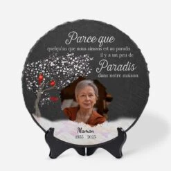 Pierre Commémorative Personnalisée Pour Maman - Paradis Dans Notre Maison - Photo