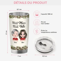 Mug Isotherme 590ml Personnalisé - Telle Mère Telle Fille -Cadeau Plus 4133TFR3 mug isotherme 590ml personnalise telle mere telle fille 4133t6t8a