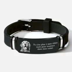 Bracelet Personnalisé Pour Chien - Pour Toujours Dans Mon Cœur - Photo