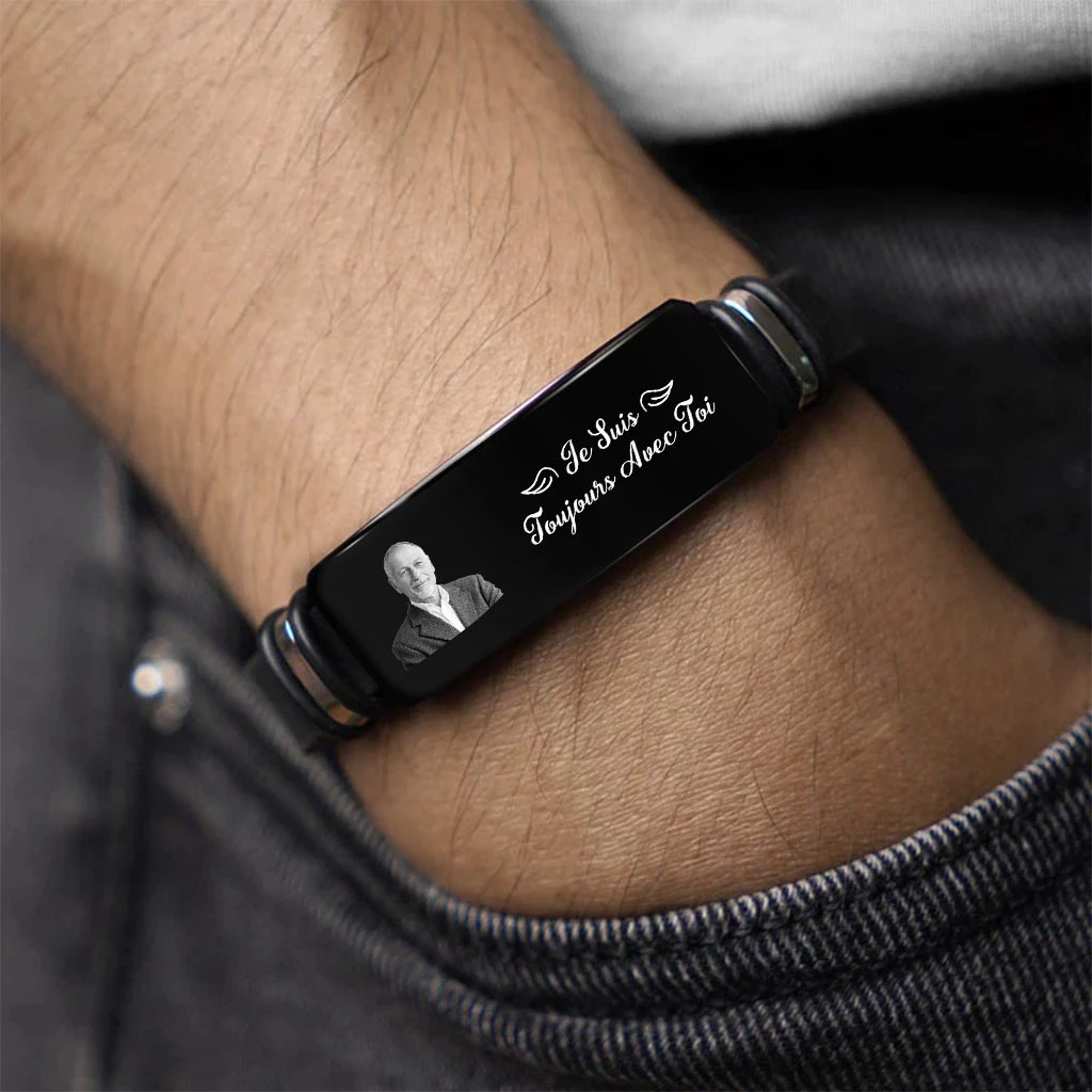 Bracelet Personnalisé - Je Suis Toujours Avec Toi - Photo Pour Mamie 4 Bracelet Personnalisé - Je Suis Toujours Avec Toi - Photo Pour Mamie – Image 2