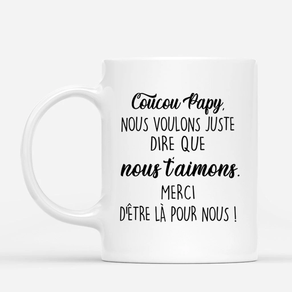 Mug Personnalisé - Coucou Papa - Tenant Les Mains 4 Mug Personnalisé - Coucou Papa - Tenant Les Mains – Image 2
