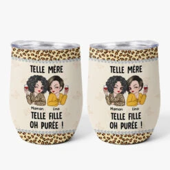 Mug Isotherme 355ml Personnalisé - Telle Mère Telle Fille - Motif Léopard