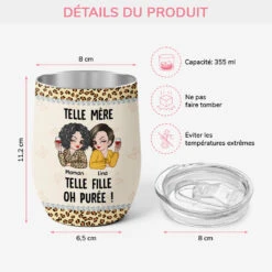 Mug Isotherme 355ml Personnalisé - Telle Mère Telle Fille - Motif Léopard -Cadeau Plus 4176TFR3 mug isotherme 355ml personnalise telle mere telle fille motif leopard 4176ttm8a