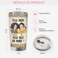 Mug Isotherme 590ml Personnalisé - Telle Mère Telle Fille - Motif Léopard 7 Mug Isotherme 590ml Personnalisé - Telle Mère Telle Fille - Motif Léopard -Cadeau Plus 4176TFR3 mug isotherme 590ml personnalise telle mere telle fille motif leopard 4176ttm8a